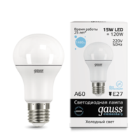 Лампа светодиодная LED 15Вт E27 220В 6500К Elementary A60 | 23235 Gauss