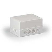 Cubo S 125 x 175 100 мм, 50 мм основание, метрические выбивные отверстие, серая крышка, PC, IP 66/67 - SPCM131810G Ensto