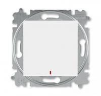 Переключатель 1-кл. СП Levit IP20 с контрол. подсветкой бел./бел. ABB 2CHH592545A6003