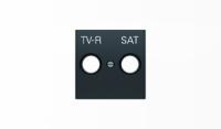 Накладка для TV-R-SAT розетки, серия SKY, цвет чёрный бархат|2CLA855010A1501| ABB