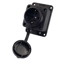 Розетка прямая 1х2Р+РЕ 1х16А 220v (каучук) LEZARD 106-0400-0103/103