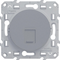 Механизм розетки компьютерной 1-м Odace RJ45 кат.5E неэкранир. алюм. SchE S53R471 Schneider Electric