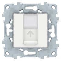Розетка компьютерная 1-м Unica New RJ45 кат.5E UTP механизм бел. SchE NU541118 Schneider Electric