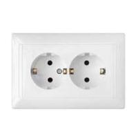 Розетка 2-м СП 16А IP20 с заземл. бел. БЕЛТИЗ РС16-313