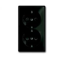 Розетка 2-м Schuko Basic 55 16А 250В защ. шторки black ABB 2CKA002021A0381 2021-0-0381