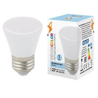 Лампа светодиодная LED-D45-1W/6000K/E27/FR/С BELL Колокольчик 1Вт матовая 6000К холод. бел. E27 декоративная (упак. картон) Volpe UL-00005804 Uniel
