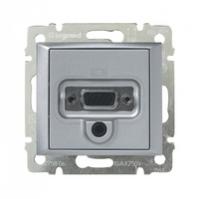 Механизм розетки СП Valena HD15 + Jack 3.5 алюм. Leg 770282 Legrand