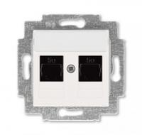 Розетка информационная RJ45 2-м Levit CAT.5e жемчуж. ABB 2CHH295118A6068