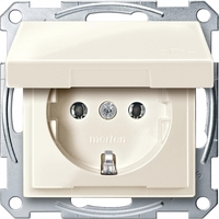 Механизм розетки СП Merten с защ. крышкой без шторок заземл. IP44 SchE MTN2311-0344 Schneider Electric