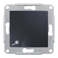 Механизм розетки 1-м СП Sedna 16А IP44 250В с заземл. защ. шторки крышкой графит SchE SDN3100370 Schneider Electric