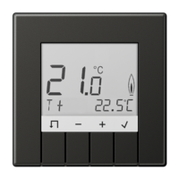 Комнатный контроллер с дисплеем стандарт , 10А, 230V для имерения и регулировки комнатной температуры пола Серия LS990 Материал- металл Цвет- антрацит JUNG TRDAL231AN