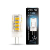 Лампа светодиодная LED 4 Вт 410 Лм 4100К белая G4 капсула 220 В керамика Black Gauss - 107307204