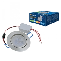 Светильник встраиваемый светодиодный ULM-Q262 3W/DW IP65 SILVER дневной свет (6500K) серебристый металл | UL-00003244 Volpe Uniel