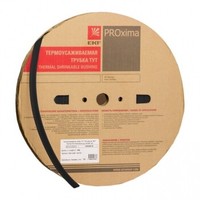 Термоусаживаемая трубка ТУТ нг 18/9 черная рулон PROxima | tut-18-b EKF