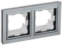 Рамка 2-м IP44 BRITE РУ-2-БрС-44 сталь IEK BR-M22-44-K46 (ИЭК)