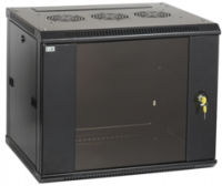 Шкаф настенный 19' LINEA W 9U 600x600мм стеклянная дверь RAL9005 - LWR5-09U66-GF IEK (ИЭК)