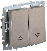 Выключатель жалюзи СП BRITE ВС10-1-5-БрШ 10А шампань IEK BR-V15-0-10-K37 (ИЭК)