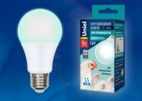 Лампа светодиодная LED-A60-9W/SCBG/E27/FR/DIM IP65 PLO65WH для бройлеров диммир. Uniel UL-00003190