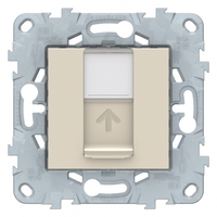 Механизм розетки компьютерной 1-м Unica New RJ45 кат.5E UTP беж. SchE NU541144 Schneider Electric