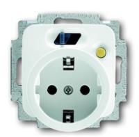 Розетка с УЗО 16А 30мА KS IP21 шлейф альпийский белый SCHUKO REFLEX ABB 3116-0-0658