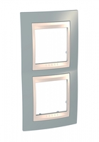 Рамка 2-м Unica Хамелеон верт. серый/беж. SchE MGU6.004V.565 Schneider Electric