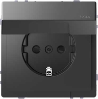 Розетка 1-м СП Merten D-Life 16А IP44 с заземл. крышкой SD антрацит SchE MTN2314-6034 Schneider Electric
