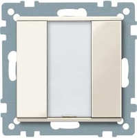 Выключатель однокнопочный SM PLUS бежевый/белый - MTN617144 Schneider Electric