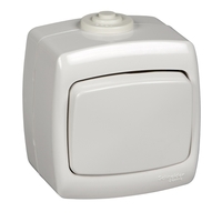 Переключатель проходной 1-кл. ОП Рондо 10А IP44 250В бел. SchE VA610-126B-BI Schneider Electric