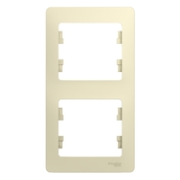 Рамка 2-м Glossa верт. беж. SchE GSL000206 Schneider Electric