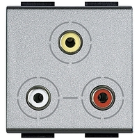 Разъем 3хRCA LivingLight алюм. Leg BTC NT4283 Legrand