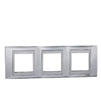 Рамка 3-м Unica Top хром/алюм. SchE MGU66.006.010 Schneider Electric