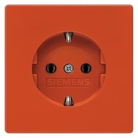 ОРАНЖЕВЫЙ РОЗЕТКА SCHUKO 10A DC/16A AC 250В C ЗАЩИТНЫМ КОНТАКТОМ БЕЗРЕЗЬБОВЫМИ КОНТАКТНЫМИ ЗАЖИМАМИ ЭЛ.-МЕХ.ЧАСТЬ DELTA STYLE Siemens 5UB1850