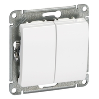 Выключатель 2-кл. СП Glossa 10А IP20 (сх. 5) 10AX механизм бел. SchE GSL000151 Schneider Electric