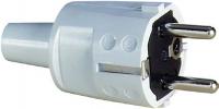 Вилка ПВХ с мультизаземлением 16A, 2P+E, 250V, (белый) | 1418080 ABL Sursum