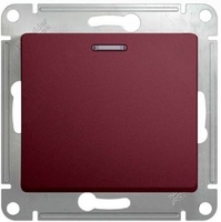 Переключатель 1-кл. Glossa сх. 6а 10AX с подсветкой баклажан. SchE GSL001163 Schneider Electric