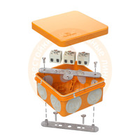 Коробка огнестойкая для о/п двухкомпонентная 60-0210-FR6.0-4 Е15-Е120 80х80х40 | Промрукав