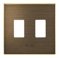 Накладка для механизма 2хUSB зарядного устройства арт.8185.3 ABB Sky, античная латунь (8585.3 OE) | 2CLA858530A1201