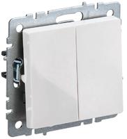 Выключатель 2-кл. СП BRITE ВС10-2-0-БрБ 10А бел. IEK BR-V20-0-10-K01 (ИЭК)