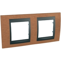 Рамка 2-м Unica Top вишня/графит SchE MGU66.004.2M2 Schneider Electric