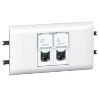 Механизм розетки комп. 2-м СП Mosaic New RJ45 + CAT.6E FTP с рам. суппорт. для кабель-канала DLP Leg 078693 Legrand