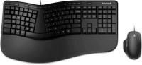 Комплект клавиатура+мышь Ergonomic Keyboard &amp; Mouse клавиатура черн. мышь USB Multimedia RJU-00011 MICROSOFT 1388874