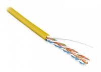 Кабель витая пара UUTP4-C5E-S24-IN-PVC-YL-305(305м)неэкран.U/UTP,кат.5e,4пары(24AWG),однож.(solid),PVC,-20°C– +75°C,желтый | 42014 Hyperline