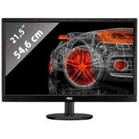 Монитор LCD 215дюйм (16:9) 1920х1080 TN nonGLARE 200cd/кв.м H90град/V65град 20М:1 5ms VGA DVI Tilt 3Y Black E2270Swdn AOC