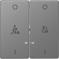 Клавиша двойная D-Life с линзой для LED модуля символ: звонок/горничная сталь нержавеющая SD - MTN3429-6036 Schneider Electric