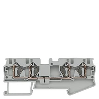 Клемма проходная пружинные зажимы 4 точки 0.5 -4мм.кв ширина 6.2мм серая Siemens 8WH2004-0AG00