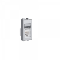 Компьютерная розетка RJ-45 модульная, кат.5е экранированная,"Avanti","Закаленная сталь", 1 модуль | 4404361 DKC (ДКС)