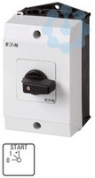 Переключатель фаз в корпусе, 2P, Ie = 12A, Пол. 0-1 <START, 45 °, 48х48 мм, T0-2-15121/I1 - 218964 EATON