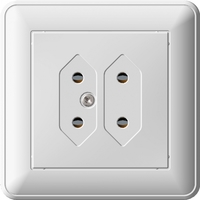 Розетка 2-м СП W59 6А IP20 под пл. вил. бел. SchE RS6-253-18 Schneider Electric