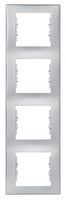 Рамка 4-м Sedna верт. алюм. SchE SDN5802060 Schneider Electric