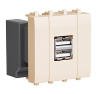 Устройство зарядное USB 2.1А 2мод. Avanti "Ванильная дымка" DKC 4405542 (ДКС)
